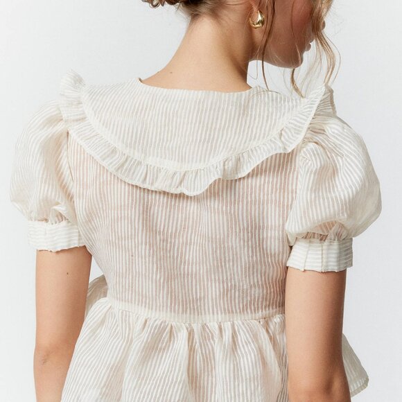 NWT (S) UO Kimchi Blue Collared Blouse - Picture 6 of 9